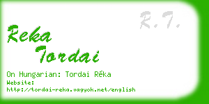 reka tordai business card